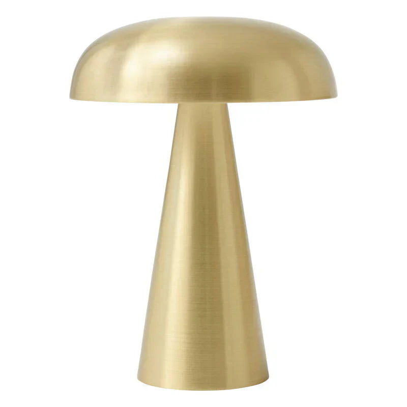 Compact ShroomLite LED table lamp, rechargeable for ambient light, perfect as a night light or decor.