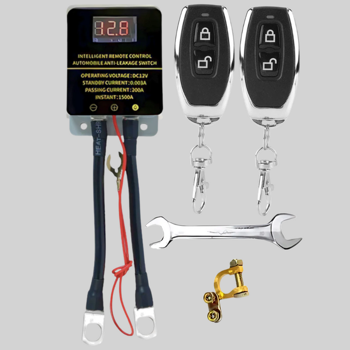 Versatile 12V remote battery kill switch for car, truck, RV security. Anti-theft & battery saver.