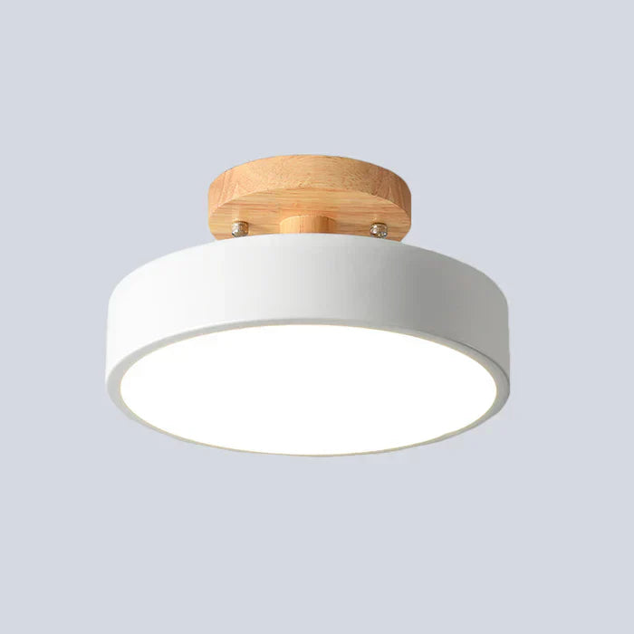 Scandinavian LED ceiling lamp with NordWood design, perfect for modern home decor & energy-saving lighting.