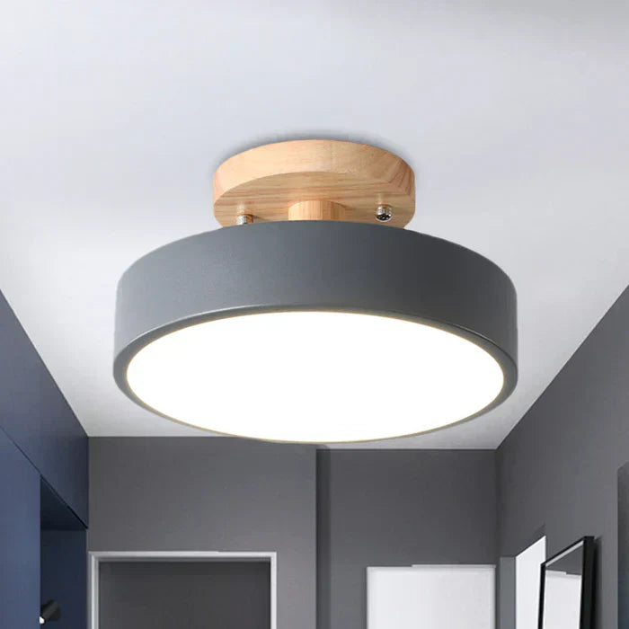Sleek Scandinavian LED ceiling light for contemporary home decor, providing modern illumination in living spaces.