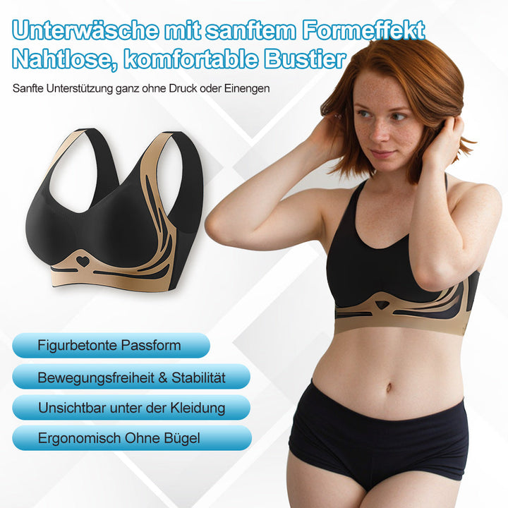 Soft, breathable nylon seamless bra offering wire-free comfort and gentle lift.