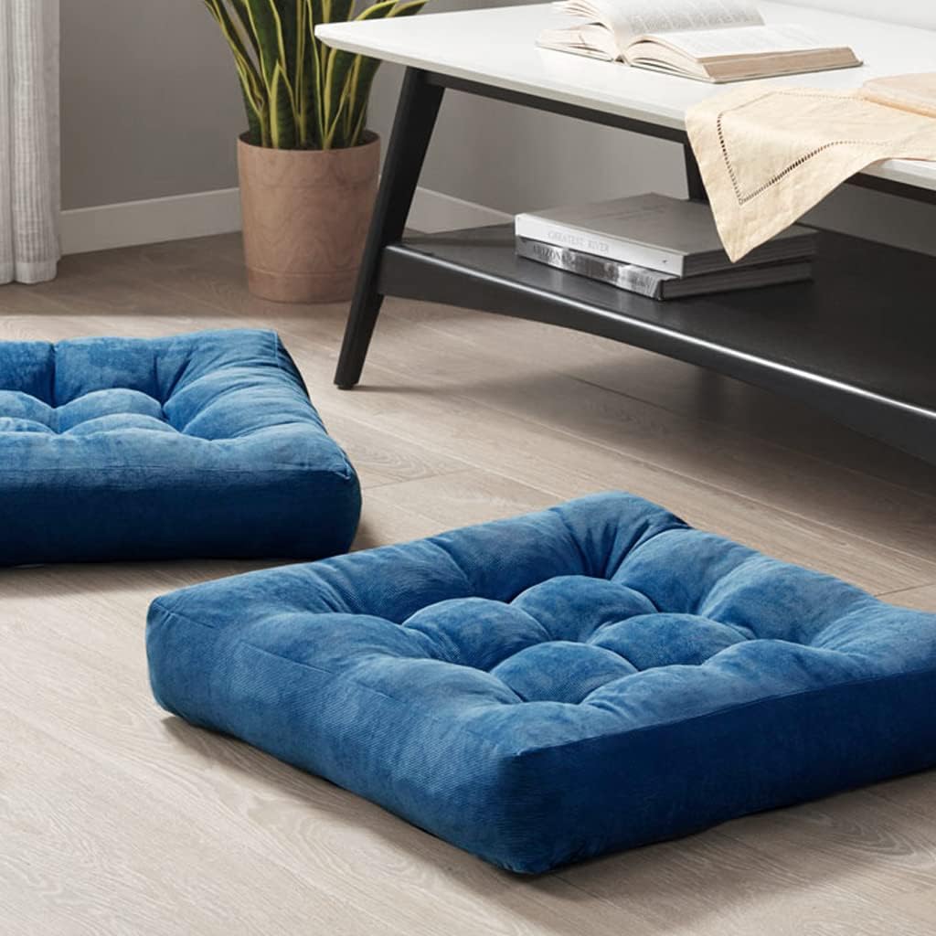 Mindful living with these tufted floor meditation cushions (set of 2) for yoga & relaxation.