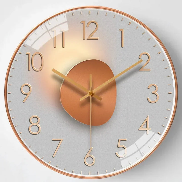Unique rustic wood grain wall clock, silent, great farmhouse home decor gift for any occasion.