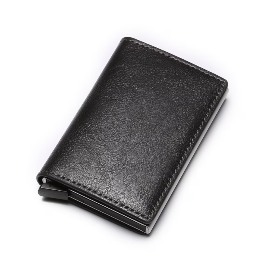 Durable aluminum RFID wallet & money clip for men's everyday carry.
