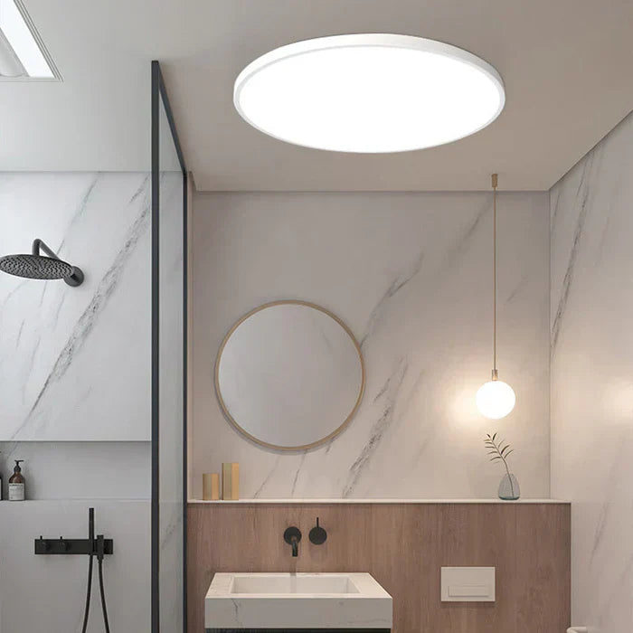 Energy-efficient LED ceiling light, stylish design for modern bedroom and home decor.