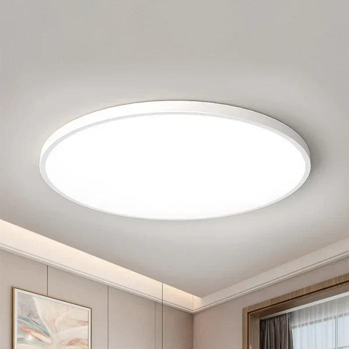 Adjustable modern LED ceiling light, contemporary round fixture for home decor.