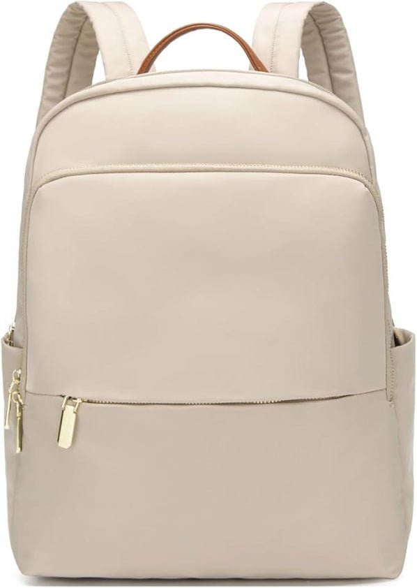 Sleek women's waterproof laptop backpack, perfect for daily commute & travel.