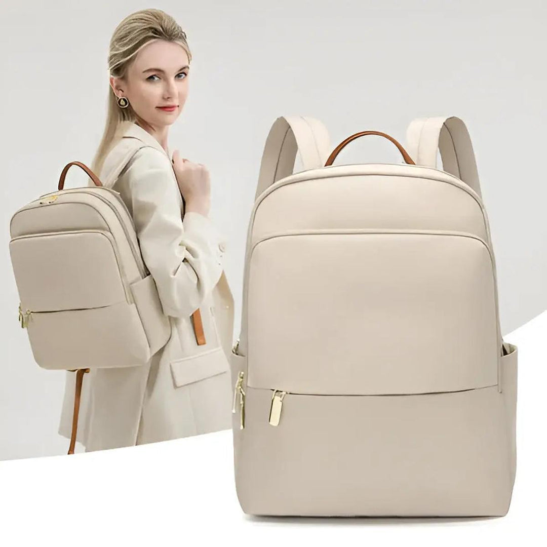 Chic women's work bag, a stylish waterproof laptop backpack for modern professionals.