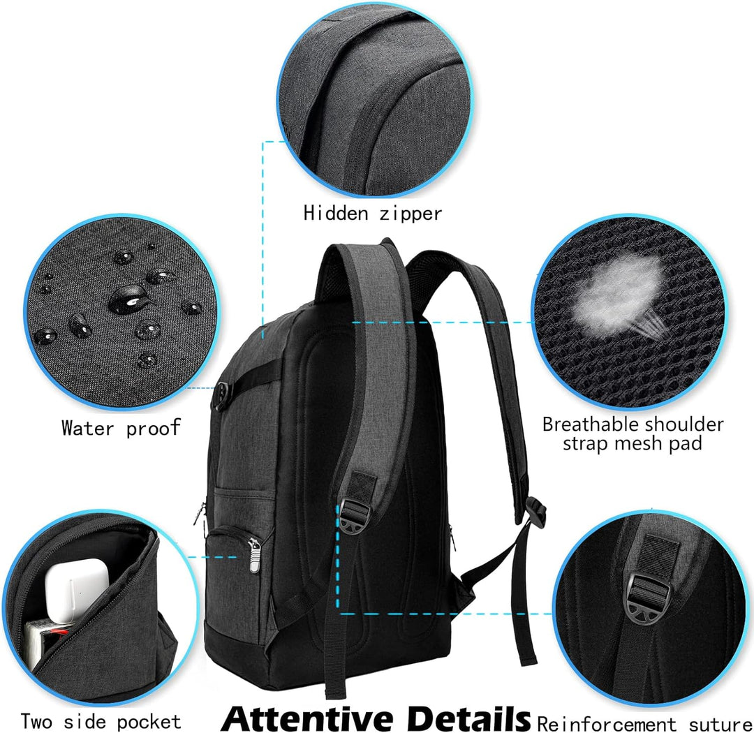 Lightweight 15.6" laptop backpack. Slim design, great for school, travel, and organizing tech gear.