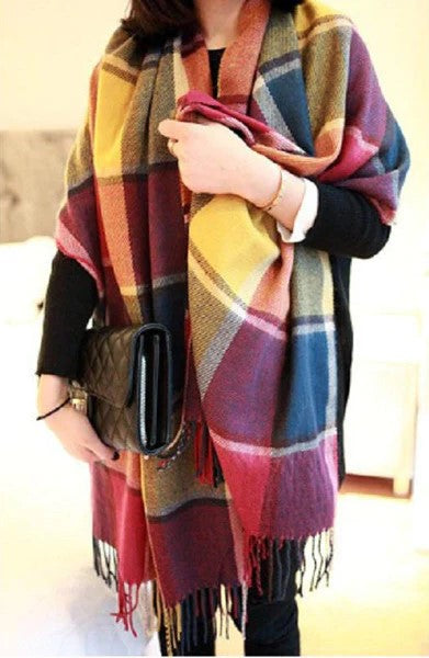 Elegant Coleen cashmere scarf, warm & fashionable winter accessory.