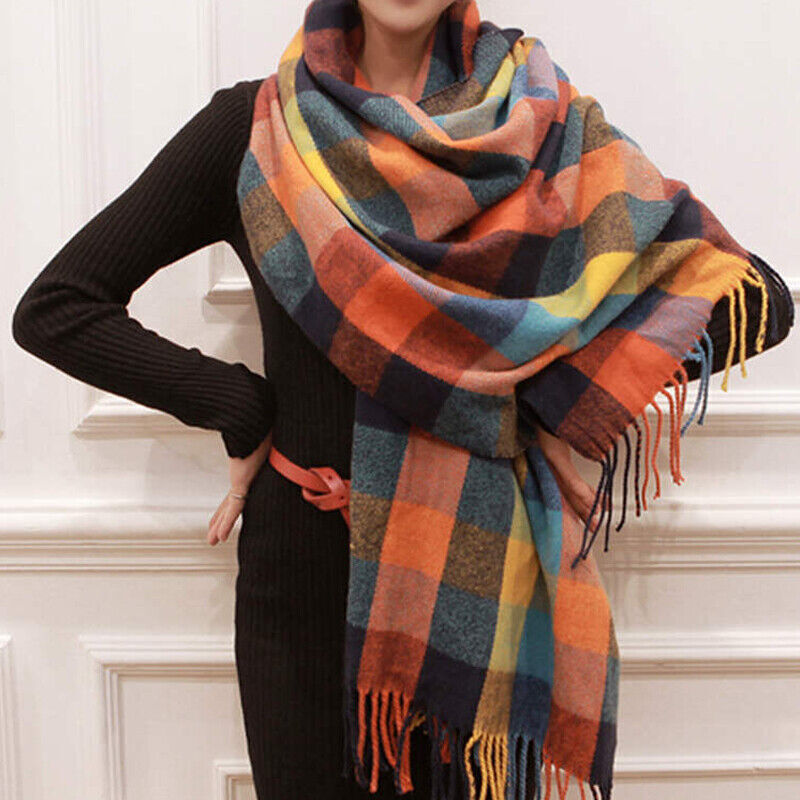 Premium soft cashmere winter scarf for women, versatile & chic.