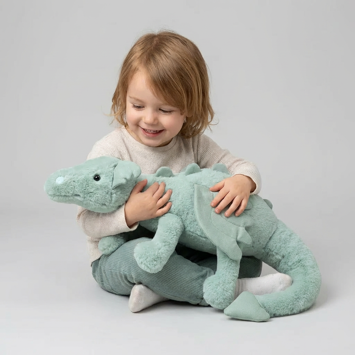 Unisex kids dragon plushie, a cute and soft stuffed animal toy, ideal for cuddling & imaginative play.