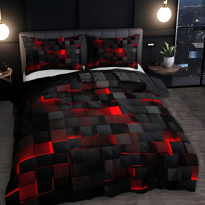 Easy-care soft microfiber duvet cover set, a luxurious bedding essential for a comfortable bedroom.