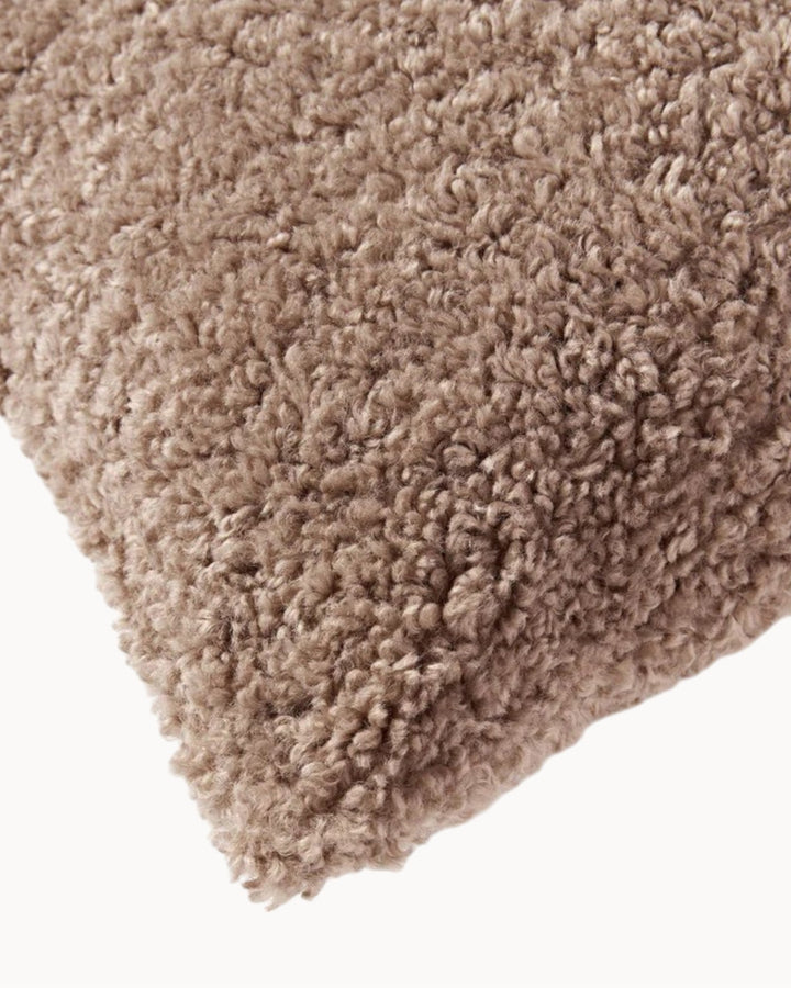 Modern plush teddy cushion cover, super soft & fluffy, a cozy addition to your home.