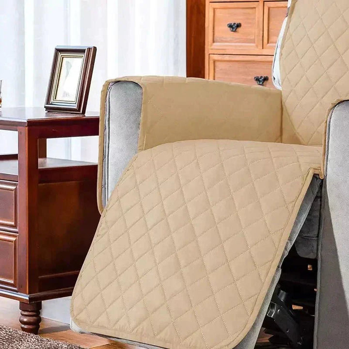 Living room armchair cover, comfortable soft fabric, elegant furniture protector.