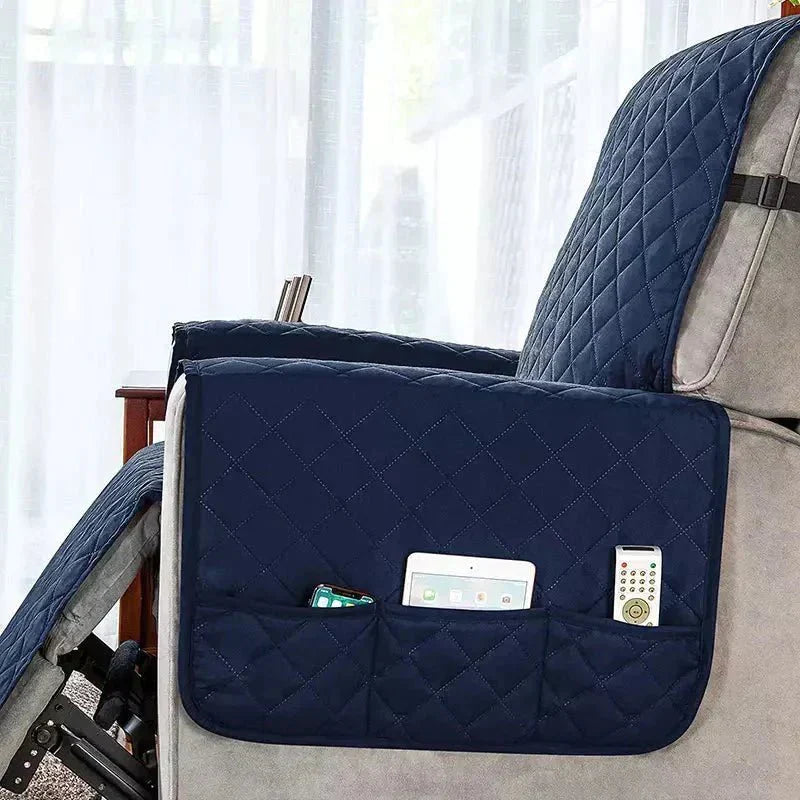 Flexible stretch chair cover, washable & pet-friendly, practical home textile.