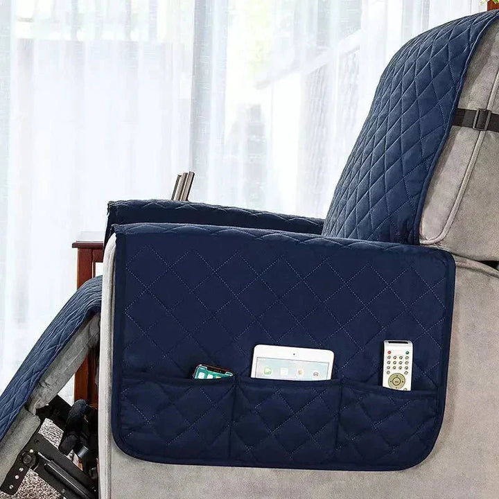 Flexible stretch chair cover, washable & pet-friendly, practical home textile.