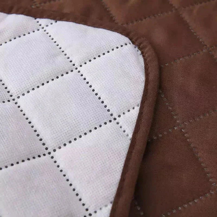 Durable polyester armchair cover, machine washable for easy maintenance.