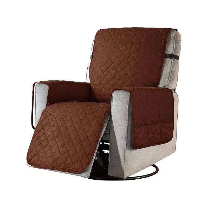 Home decor stretch slipcover, vibrant multi-color chair protector.