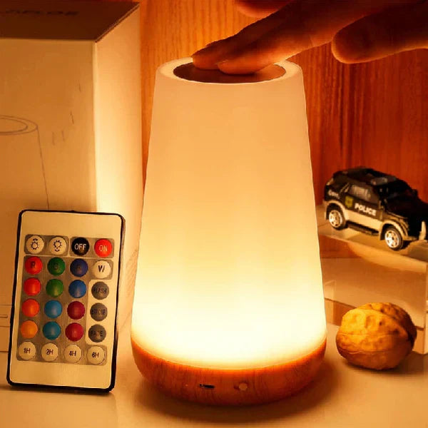 Soothing Magical LED Night Light Lamp for relaxation. Ideal bedside mood lighting, touch control, & home decor.
