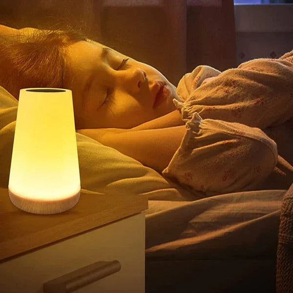 Ambient mood lighting LED night light. LumiSeren lamp for relaxation, touch control & home decor gift idea.