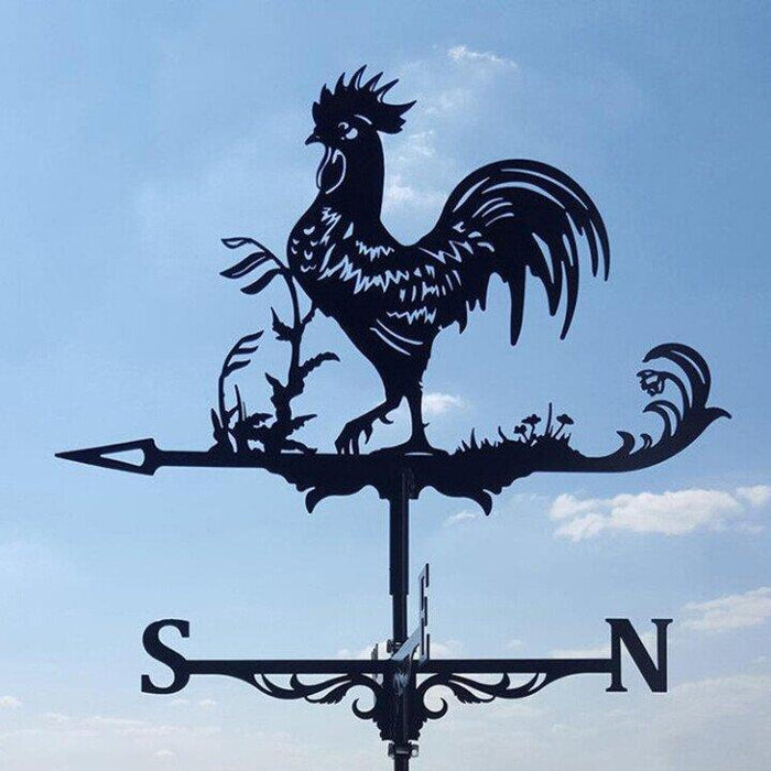 Durable stainless steel weather vane. Elegant outdoor ornament & accurate wind direction indicator for roof decor.