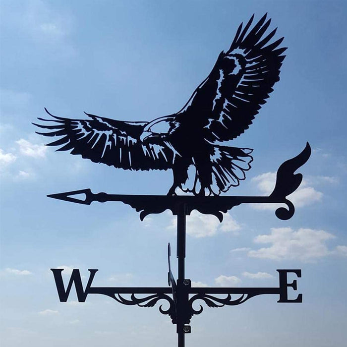 Monitor wind with this decorative weather vane. A unique stainless steel garden accent & roof ornament.