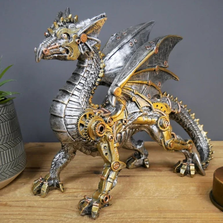 Unique Steampunk Rhinoceros Sculpture, Industrial Art Decor for Home, Office, or Gift