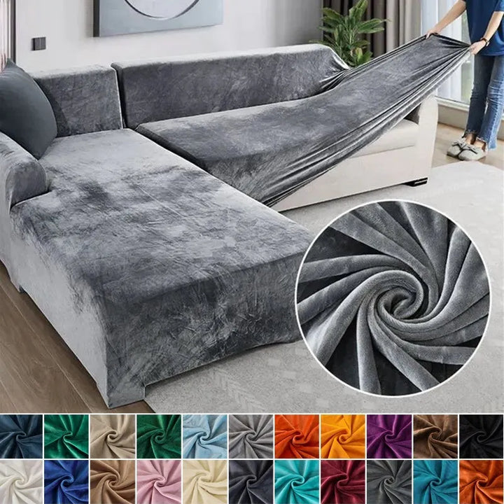 Stretch-Fit Washable Couch Cover: Pet-friendly & stain-resistant. Perfect for modern living spaces.