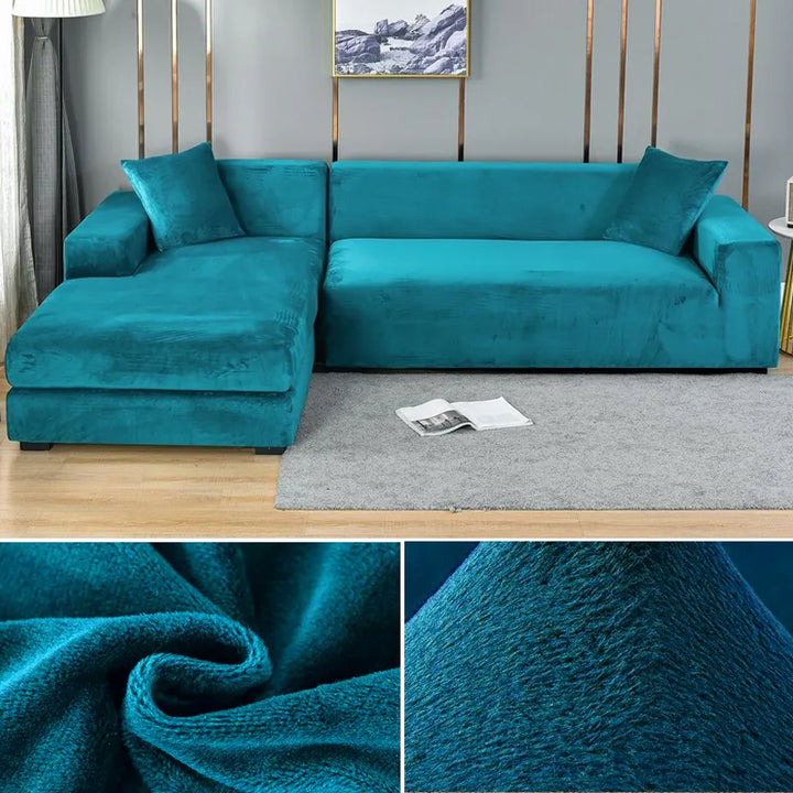 Elastic Couch Slipcover: Durable, washable furniture protector for modern living room decor.