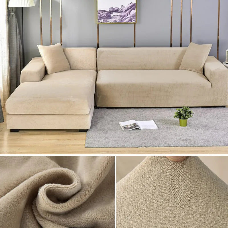 Stain-Resistant Couch Cover: Stretch-fit, washable slipcover. Modern home decor & furniture protector.