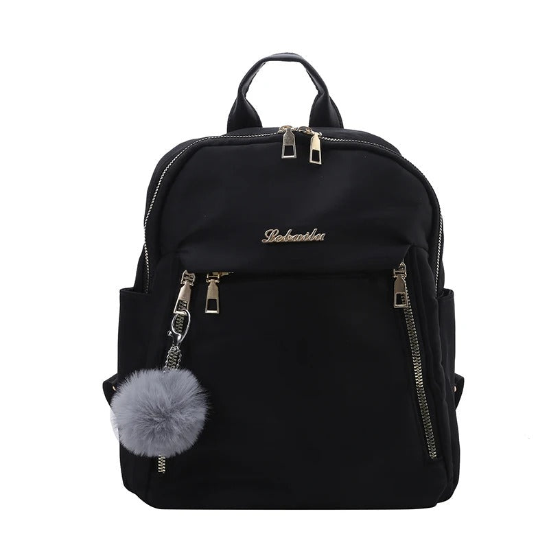 Versatile women's PU leather daily backpack, chic and practical for work, school, or casual outings.