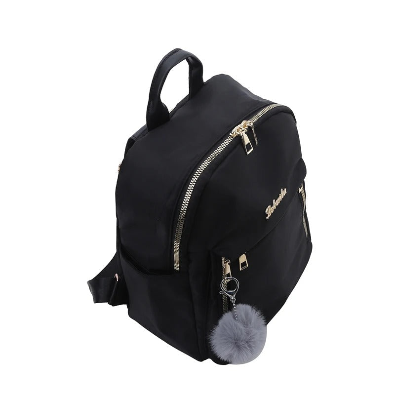Fashionable women's PU leather shoulder bag worn comfortably, a chic accessory for any urban explorer.