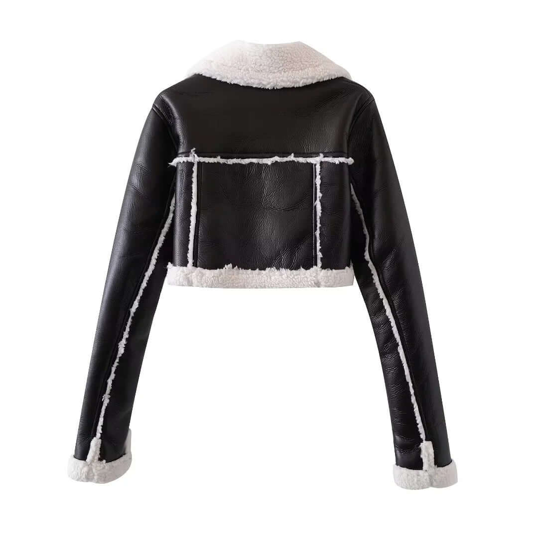 Durable women's black winter coat, fur-lined for ultimate warmth. Stylish cold weather protection.