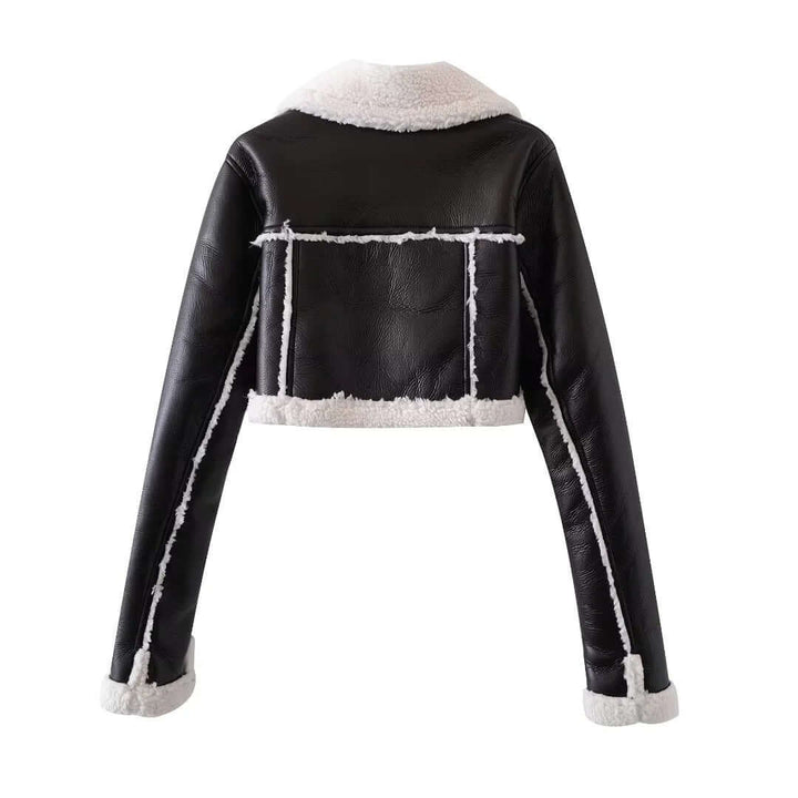 Durable women's black winter coat, fur-lined for ultimate warmth. Stylish cold weather protection.