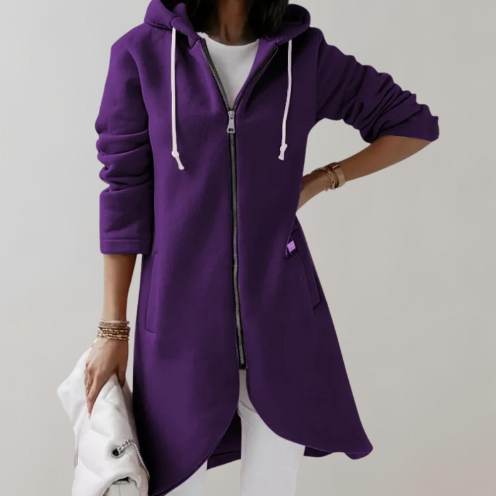 Chic women's Elara cardigan, a stylish long-sleeve top offering everyday comfort & versatility.