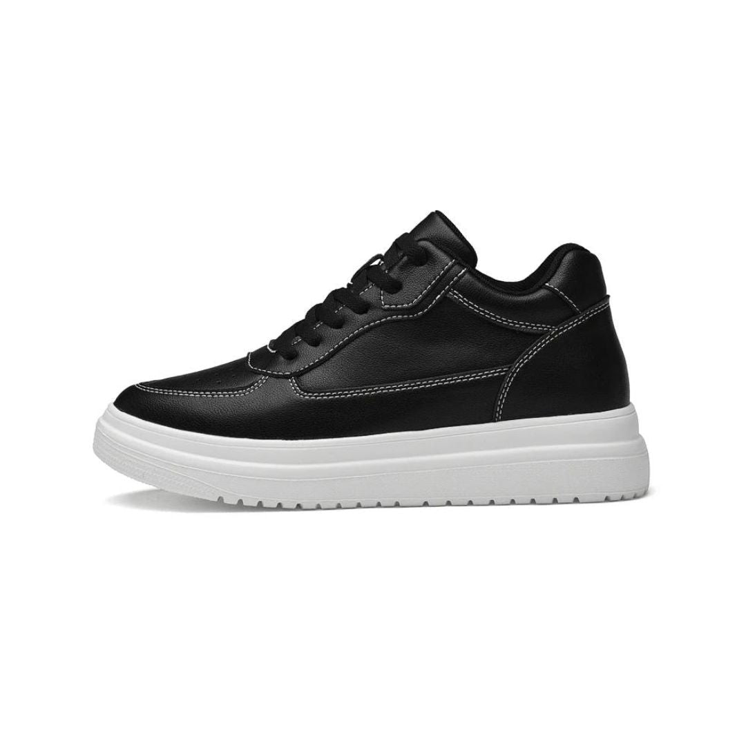 Men's casual sneakers with invisible height increase. Enjoy subtle lift & all-day comfort for any occasion.
