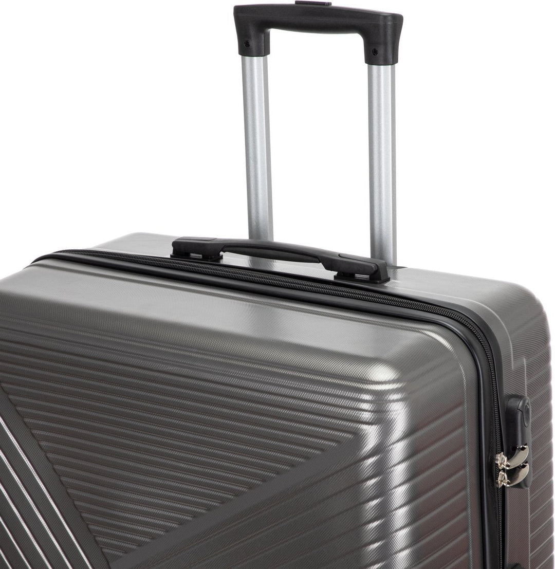 Valencia hard shell carry-on luggage with TSA lock and 360° spinner wheels for secure, effortless travel.