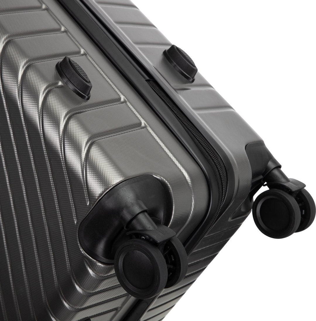 Sleek unisex Valencia carry-on bag, perfect for stylish travel. Features spinner wheels & a built-in TSA lock.