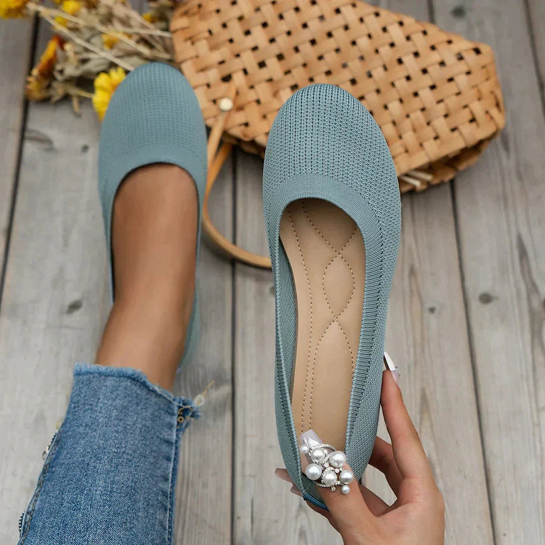 Lightweight slip-on women's ballerina flats, perfect for daily wear and elegant summer fashion footwear.