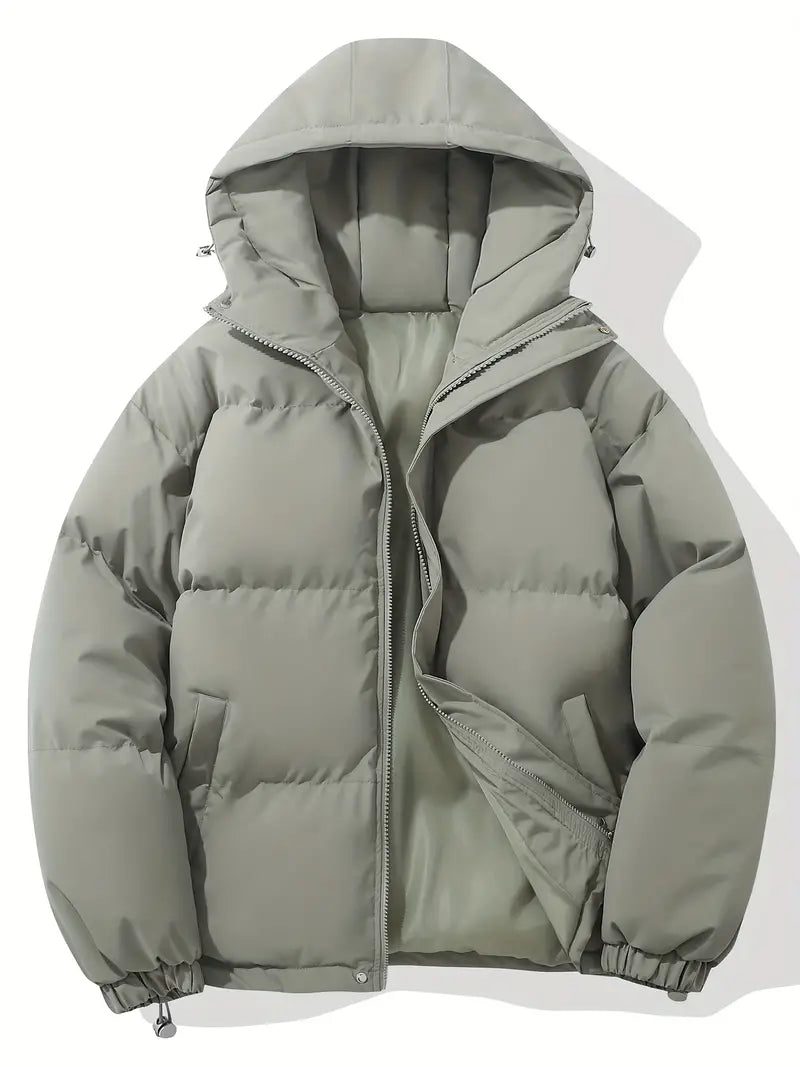 High-quality women's hooded jacket, a warm winter coat designed for stylish comfort & cold weather protection.