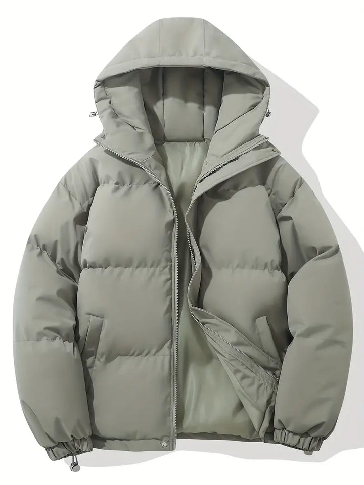 High-quality women's hooded jacket, a warm winter coat designed for stylish comfort & cold weather protection.
