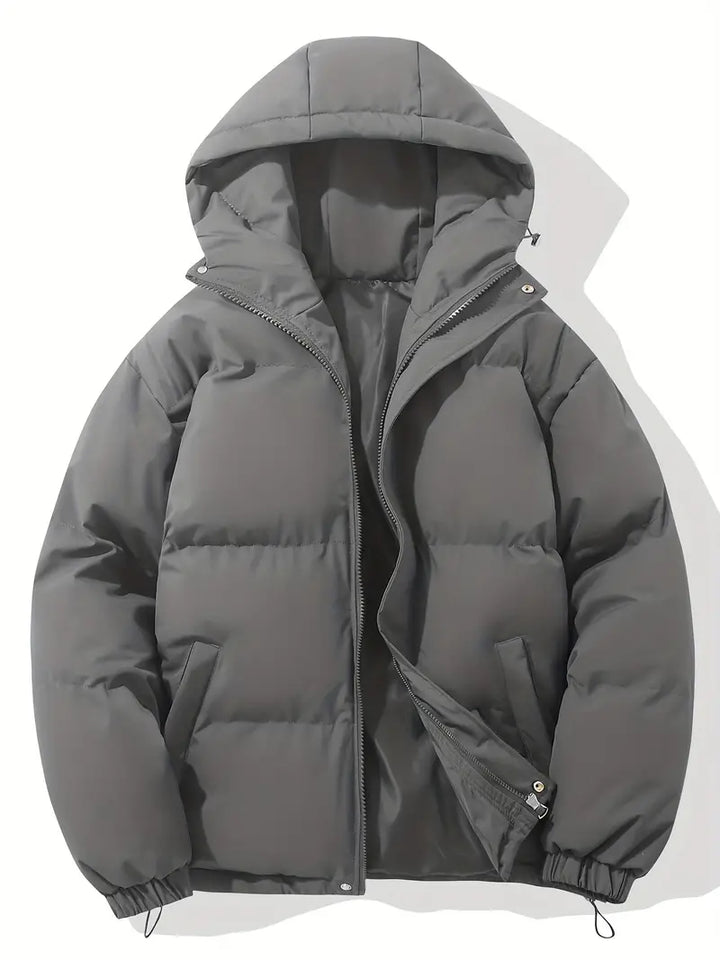 Durable women's winter coat, a warm hooded jacket providing insulated comfort & stylish protection in cold weather.