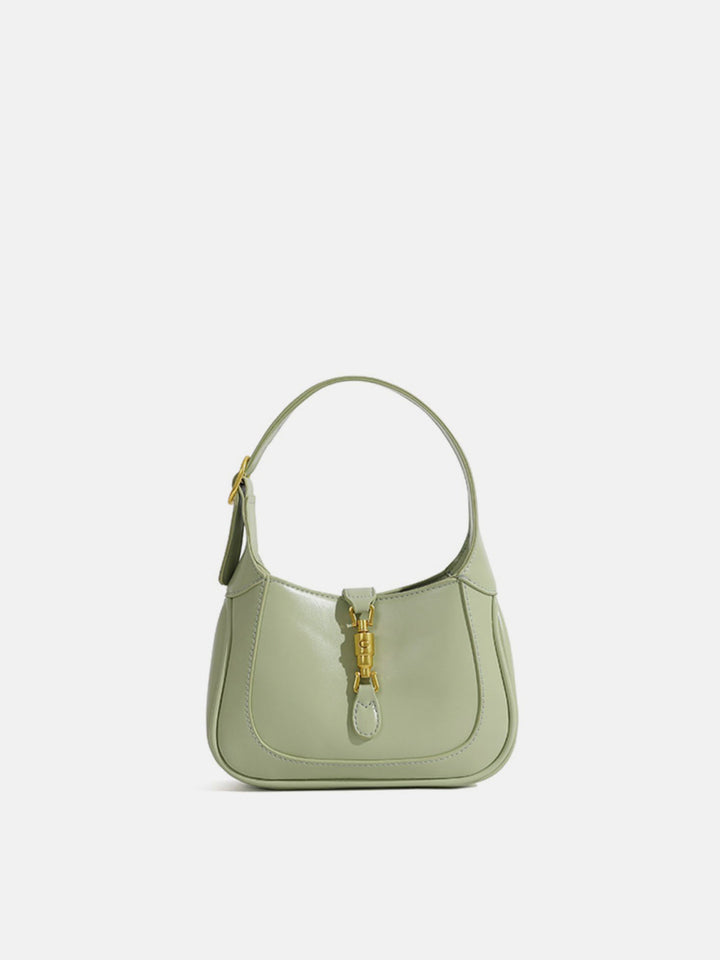 Elegant black mini shoulder bag, a versatile compact purse for women's fashion.