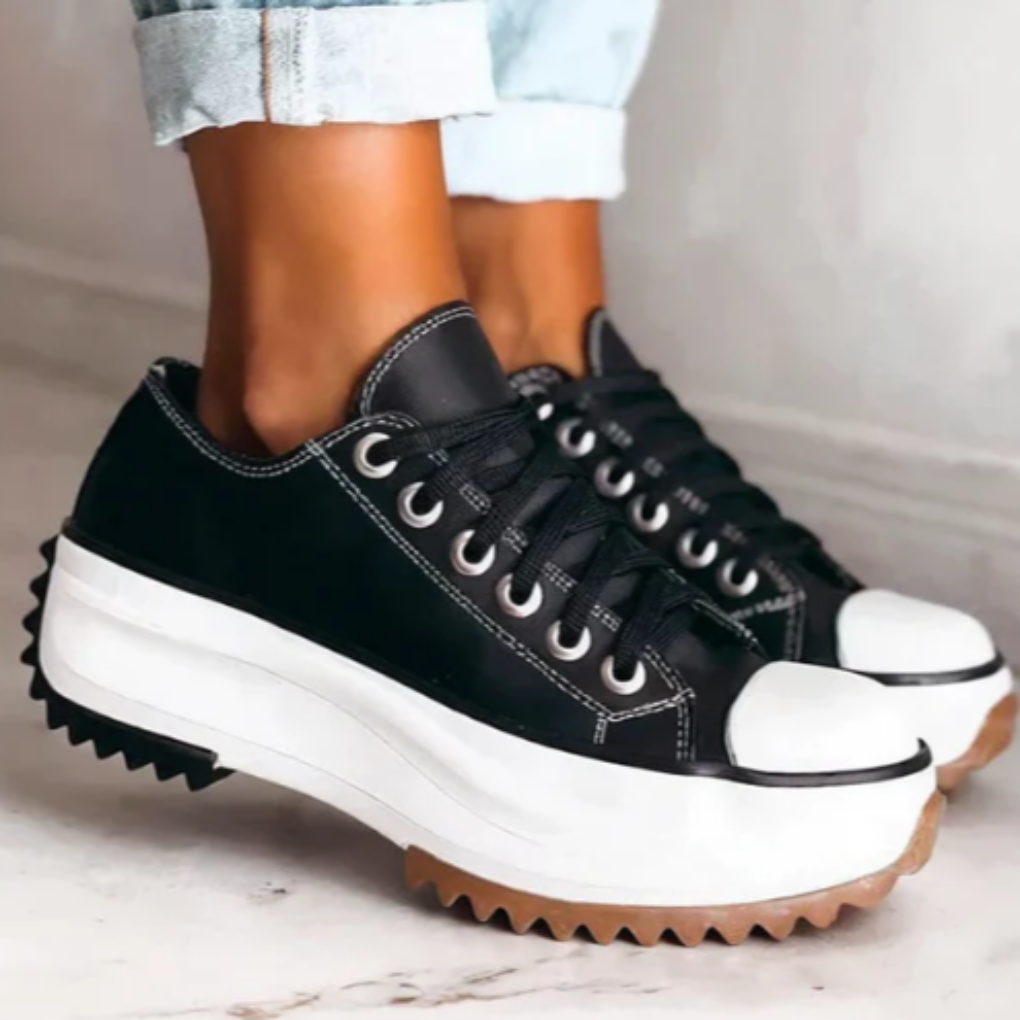 Stylish women's orthopedic platform shoes. Slip-on design for all-day comfort, supportive daily wear, and trendy casual look.
