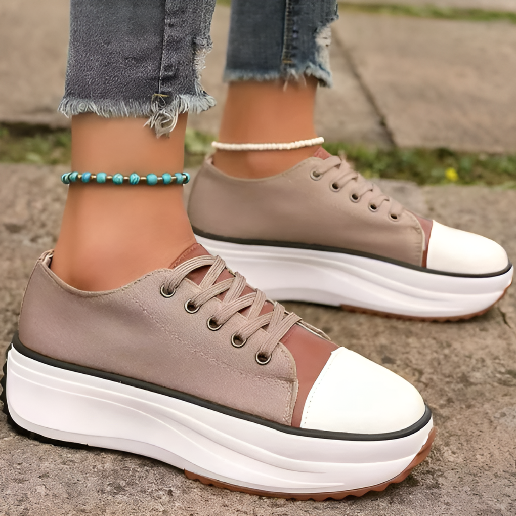 Trendy women's orthopedic platform shoes. Supportive slip-on design ensures all-day comfort for casual daily wear.