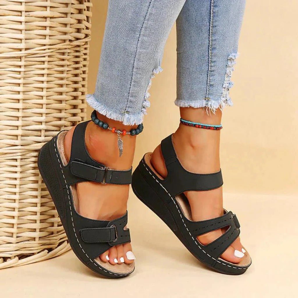 Stylish women's orthopedic sandals with arch support for ultimate comfort and foot health in summer.