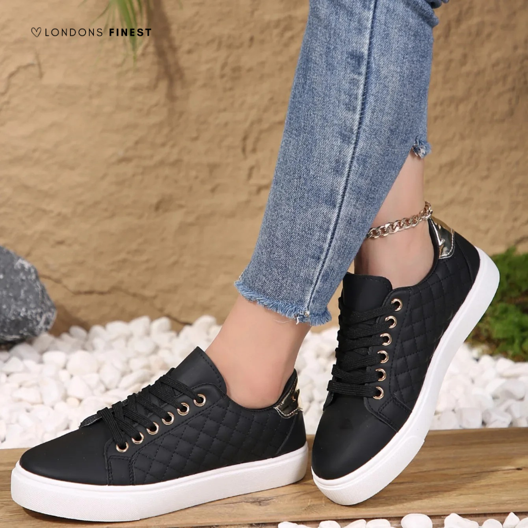 Comfortable women's orthopedic walking shoes offering excellent arch support, ideal for daily walking & pain relief.