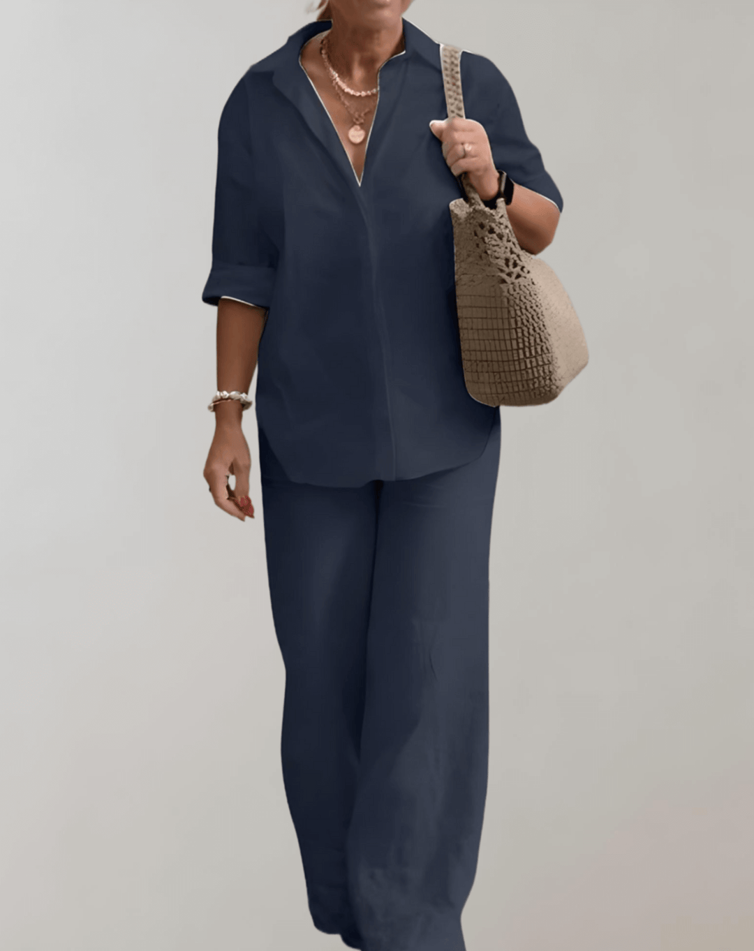 Stylish women's two-piece co-ord set. Perfect matching outfit for casual wear, comfortable & chic summer fashion.