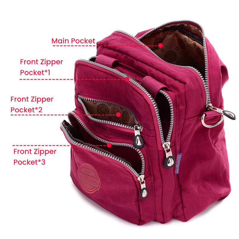 Durable water-resistant women's crossbody bag, designed for all weather, a practical and stylish daily essential.